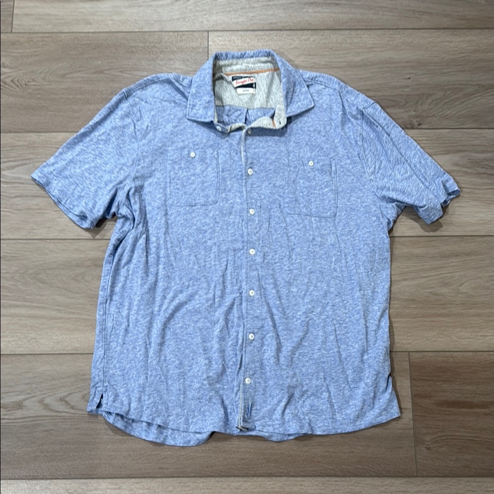 johnnie-O Men's Blue Button-Up Shirt